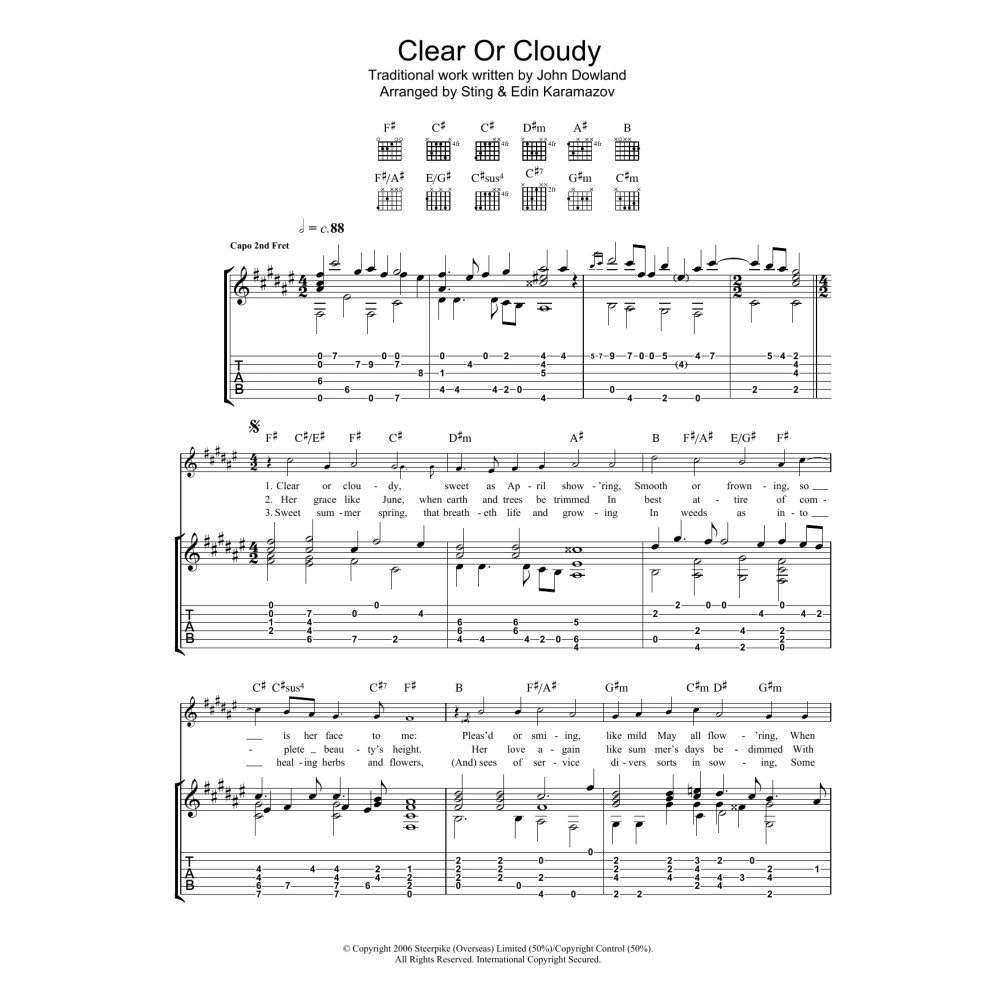 Clear Or Cloudy (as performed by Sting and Edin Karamazov)